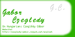 gabor czegledy business card